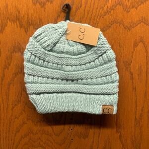 Beanie Knitted Mint Green